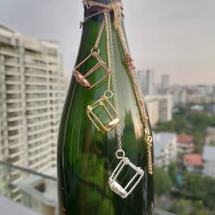 Champagne Every Day - Wholesale Pendant/charm necklace - Le Muselet Champagne Pendant9