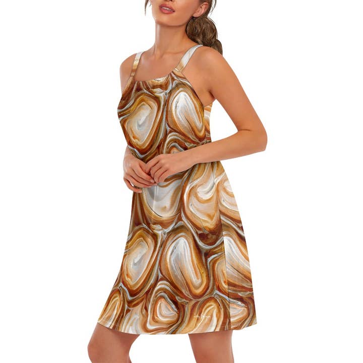 Vestito a bretelle color cioccolato per la vendita all'ingrosso da parte di Edicion Especial