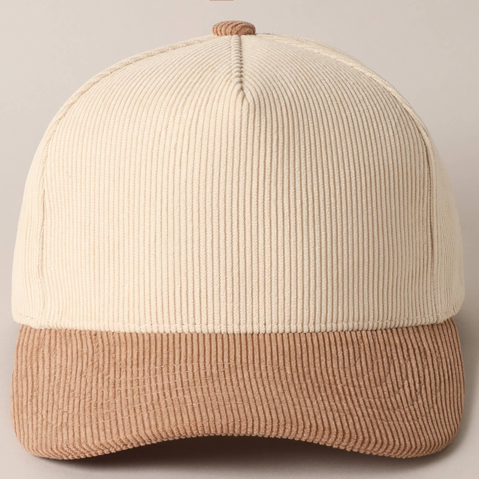 Fashion City - Wholesale Baseball Cap - Unisex - Plain Two Tone Corduroy 5 Panel Trucker Hat61