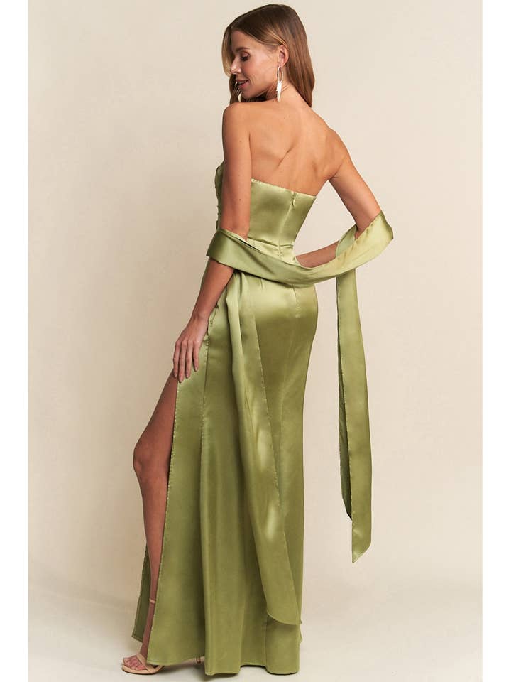 Maniju – wholesale Dress – Women's – STRAIGHT NECKLINE STRAPLESS MERMAID DRESS 1