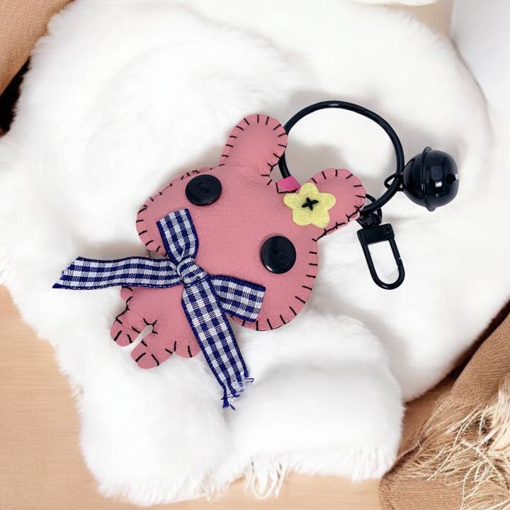 Rosa Llavero de peluche con campanilla JSG61 de venta al por mayor en Faire