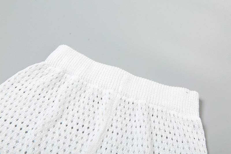 MB Fashion Wholesale - Wholesale Top & Short Set (NOT Loungewear) - Women's - MB FASHION Knit Cardigan and High Waist Shorts Set 3071 LY18