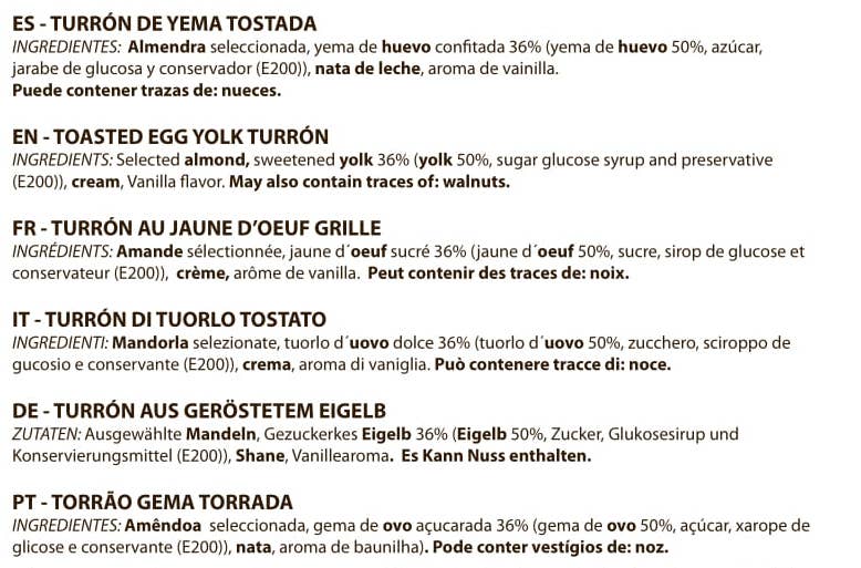 PABLO GARRIGÓS IBÁÑEZ – Engroshandel Nougat – Premium Ristet Æggeblomme Turrón 300 g.3