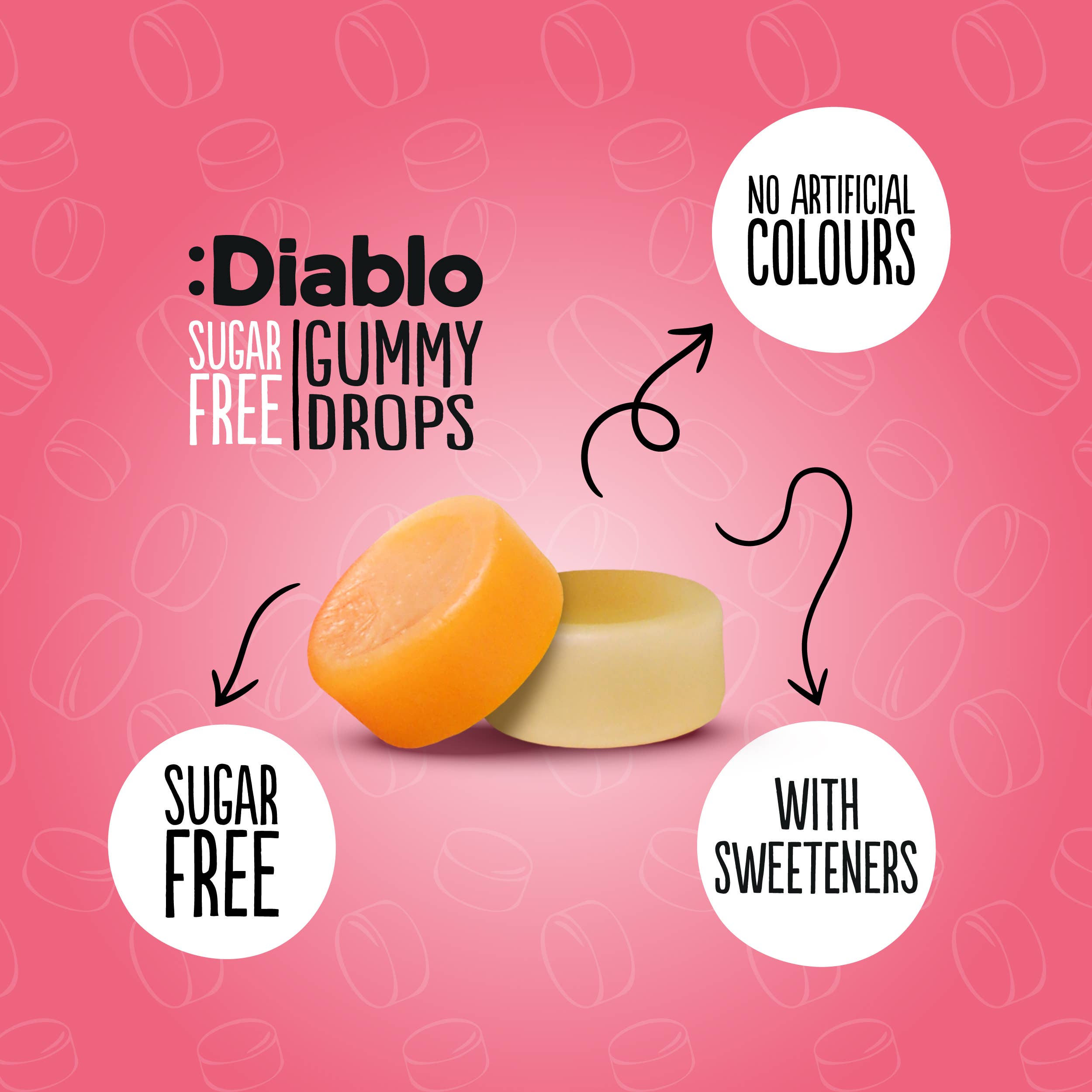 Diablo Sugar Free - Vente Bonbons gélifiés - Diablo bonbons gommeux sans sucre 75 g2