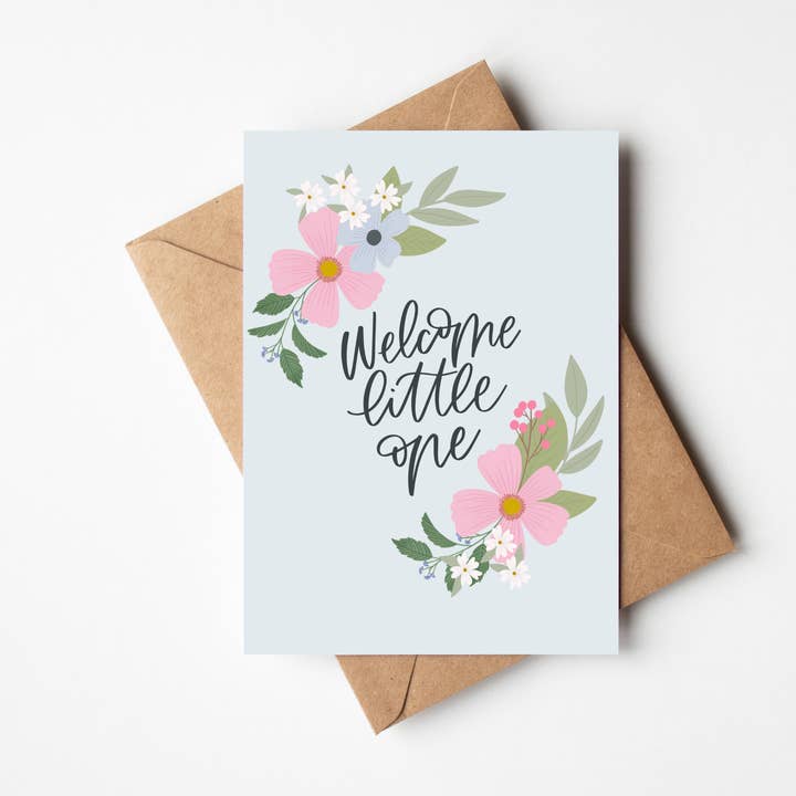 Welcome Little One Greeting Card, New Baby Card, Congratulat for wholesale by Tiny Letter Shop