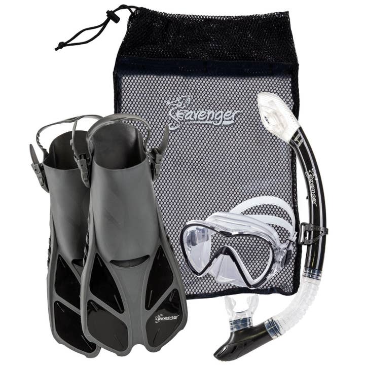 Seavenger - Wholesale Sporting Accessories - Aviator Snorkel Set - Black
