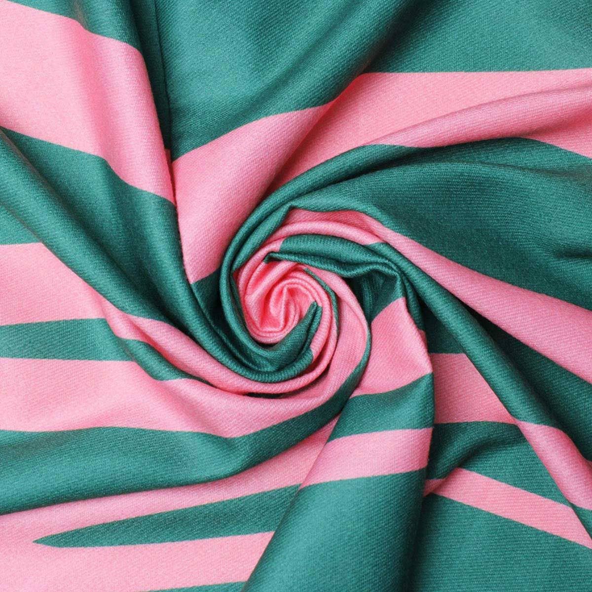 Pink and Green AKA Sorority Zebra Stripe Fashion Shawl Scarf for wholesale on Faire3