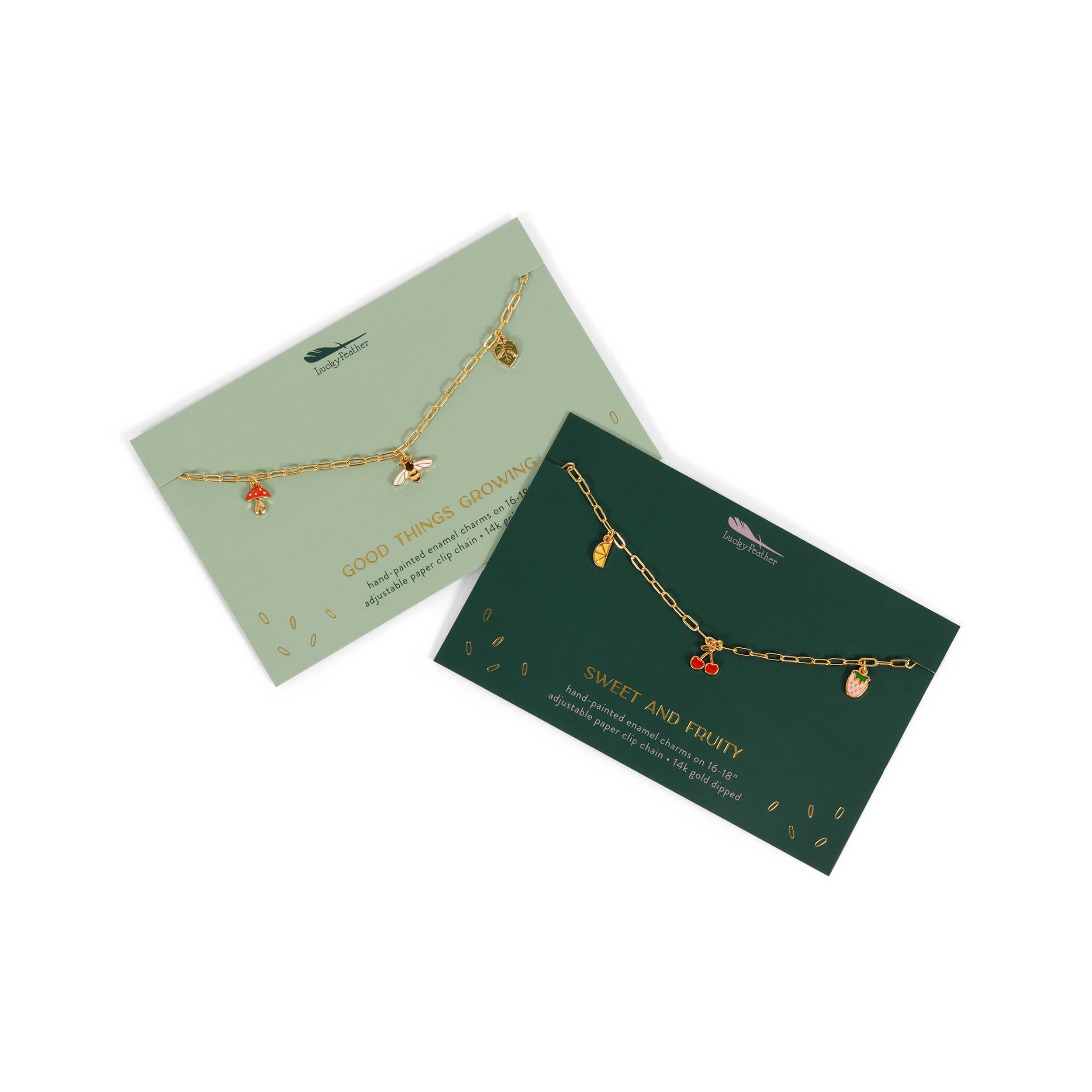 Lucky Feather - Wholesale Pendant/Charm Necklace - Enamel Treasure Necklace - Love3