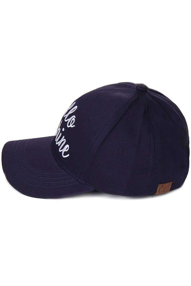 Hana - Wholesale Baseball Cap - Women's - C.C HELLO SUNSHINE Embroidered Baseball Cap6