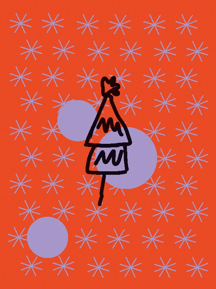 Postcard/ Postcard — Tannenbaum Orange/ Christmas Tree for wholesale by MARI&ANNE