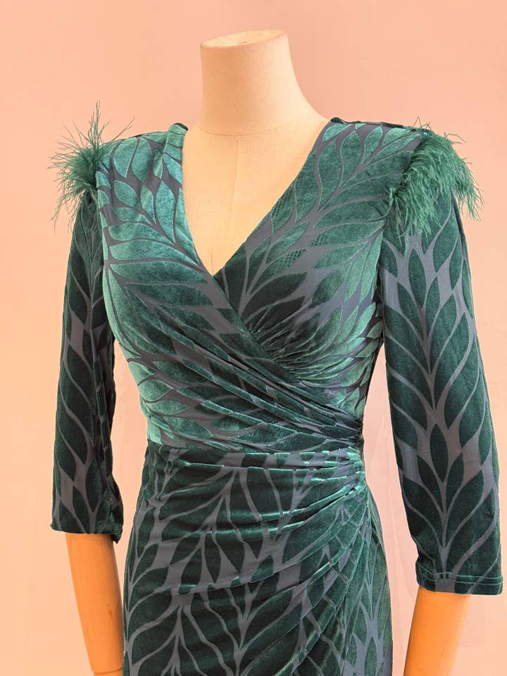 Invitadissimas - Wholesale Dress – Women's - Velvet midi dress 22339-27