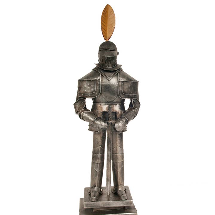 Old Modern Handicrafts, Inc. – Estatueta decorativa por atacado – Metal Decorativo Artesanal Medieval Armor Suit@