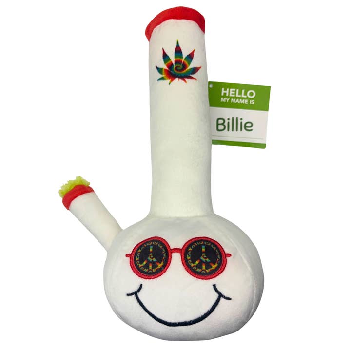 PAW:20 - Wholesale Pet Plush Toy - Dog - My Name is Billie Bong, Cute Stuffed Parody Bong Dog Toy
