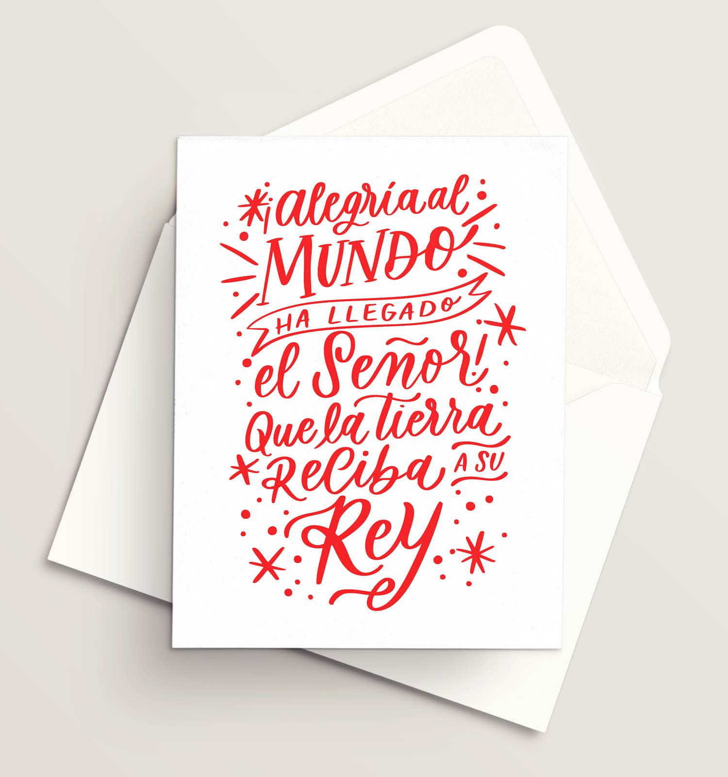 Vivi Furlong - Wholesale Christmas Card - Versículo de alegría (Salmo 98) | Tarjeta cristiana | Tarjeta hecha a mano | Tarjeta de fiestas | Tarjetas navideñas | Navidad 2025 | Basada en la fe0