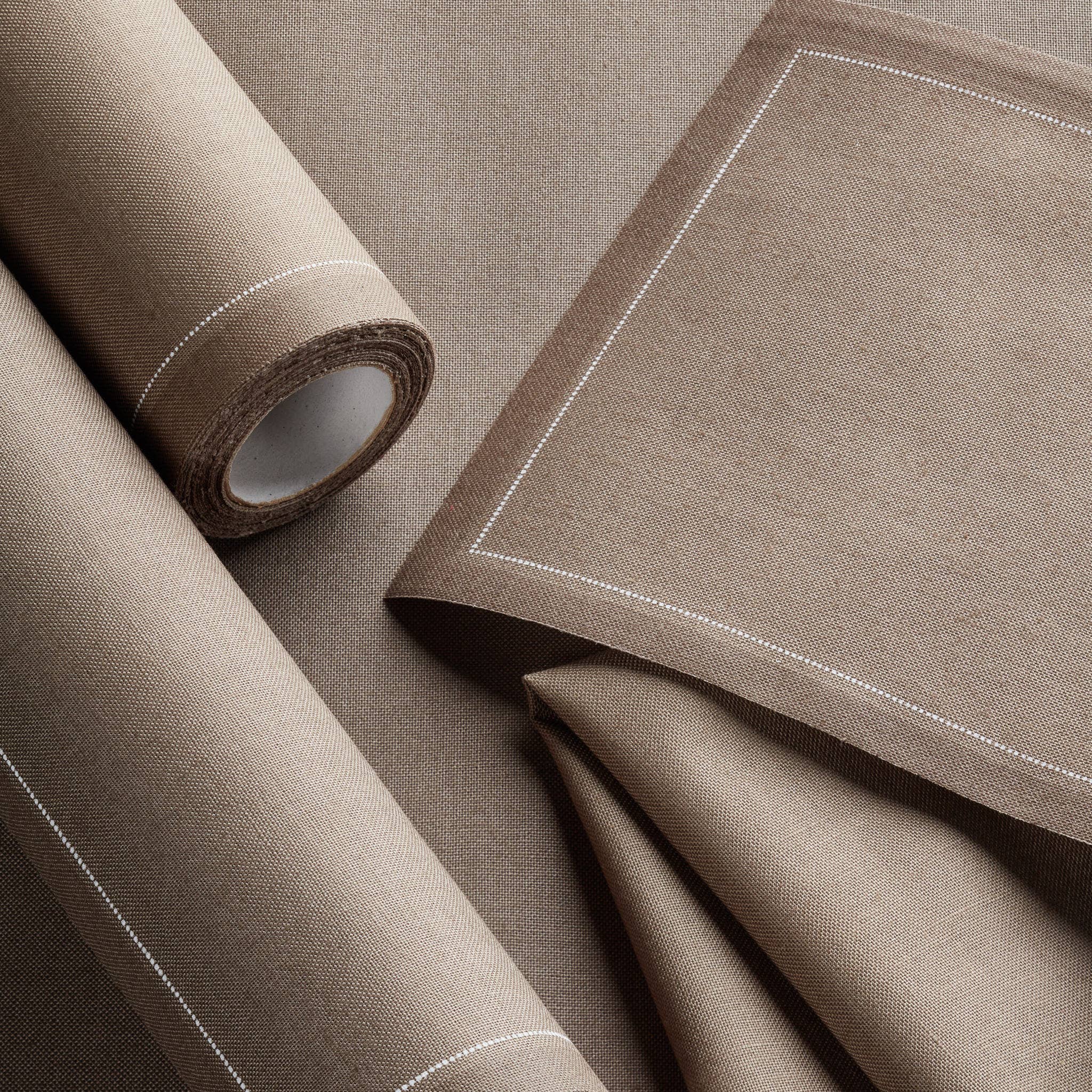 MY DRAP - Wholesale Dinner & Cloth Napkin - Taupe Cotton Cocktail Napkins 50 Units2