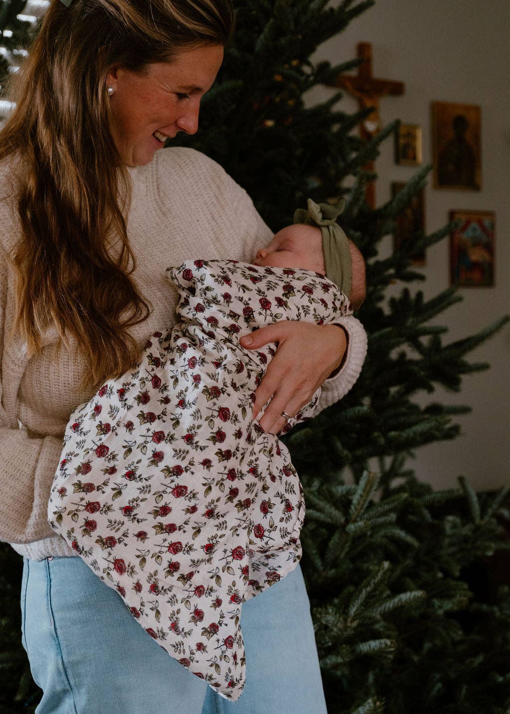 January Jane Shop - Wholesale Swaddle - Baby - Roses Blooming Swaddle8