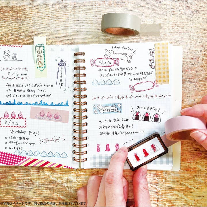 「FUNJI」In Japan - Wholesale DIY craft kit - Kutsuwa Hanko Deco Stamp Set – Onigiri Theme6