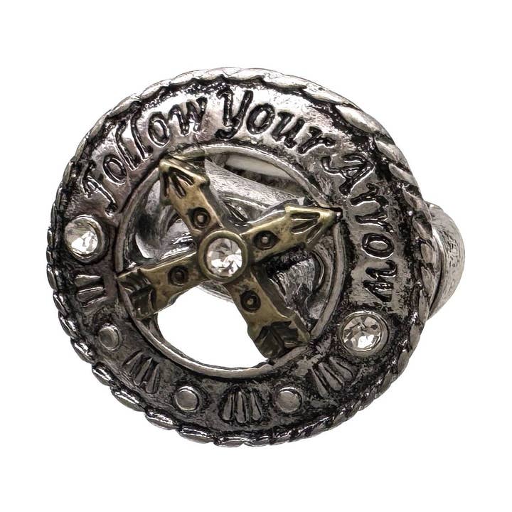 Follow Your Arrow Stretch Circle Ring for wholesale by Lunar Deer