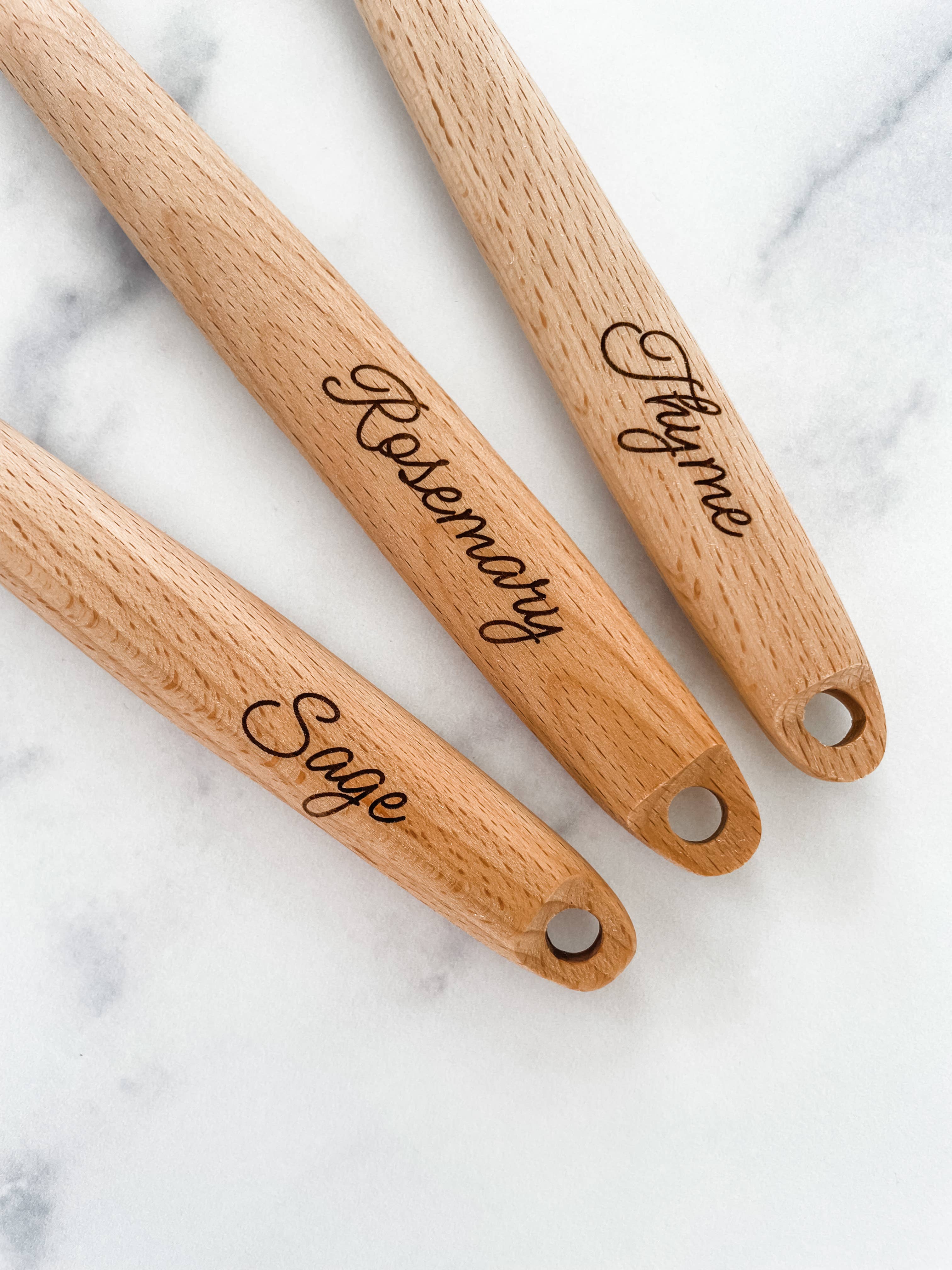 Wood & Ash - Wholesale Kitchen Utensil Set - Herbs Wooden Cooking Utensil Set1