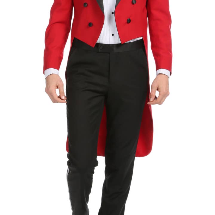 Conjunto de esmoquin con frac rojo de solapa de pico de ajuste regular para hombre de Ferrecci para venta al por mayor de Ferrecci