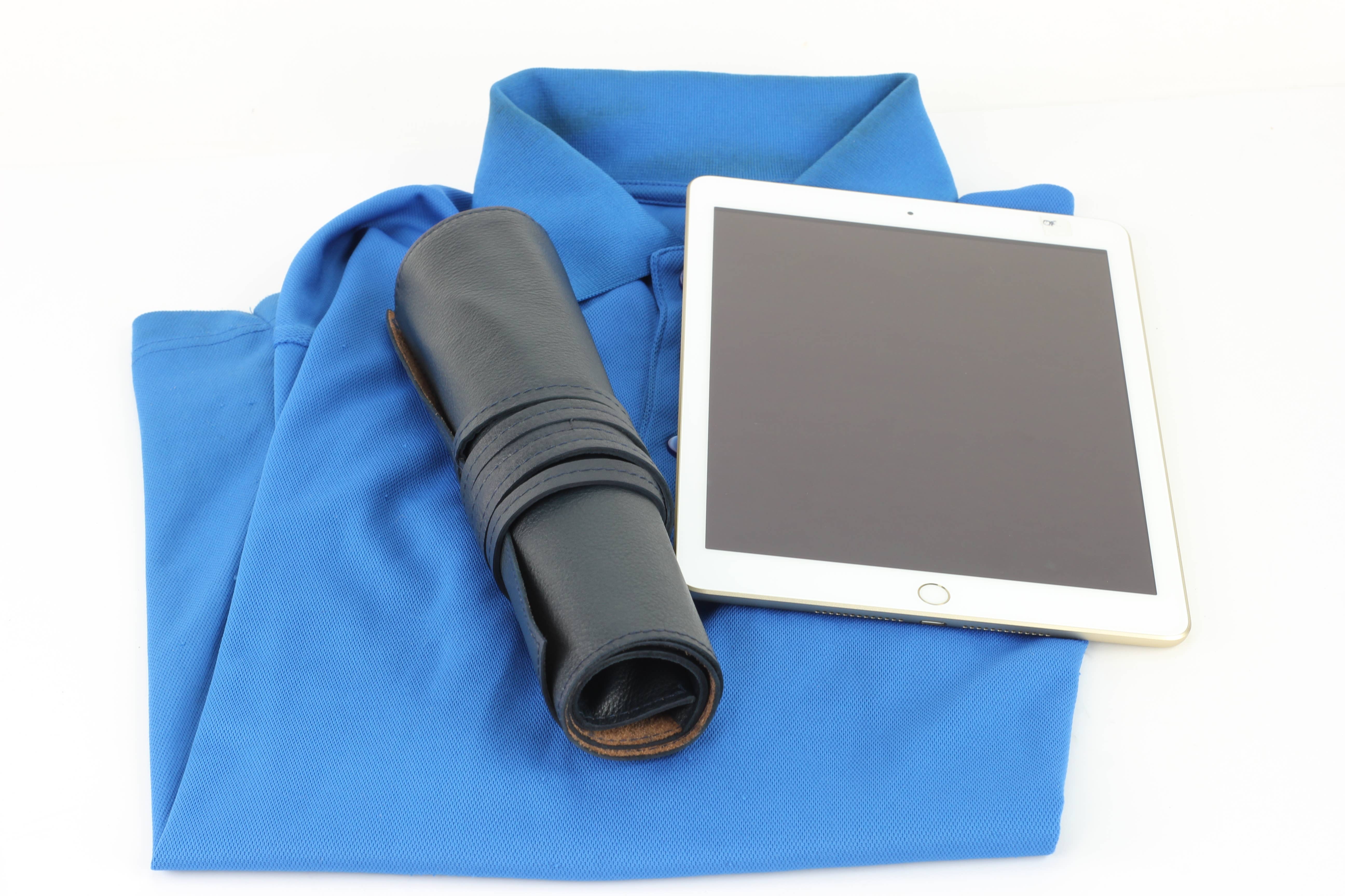 Leather Impressions Inc - Wholesale Cord Holder - Leather Roll up Cord Keeper Wrap Around Tech Case17