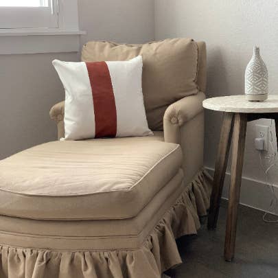 Delmar Decor - Wholesale Throw Pillow Cover - Cotton and faux leather throw pillow cover 18x18 inches3