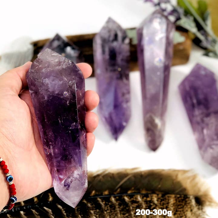 Rock Paradise - Wholesale Spiritual Stone/Crystal - Amethyst Polished Double Crystal Points - By Weight 4