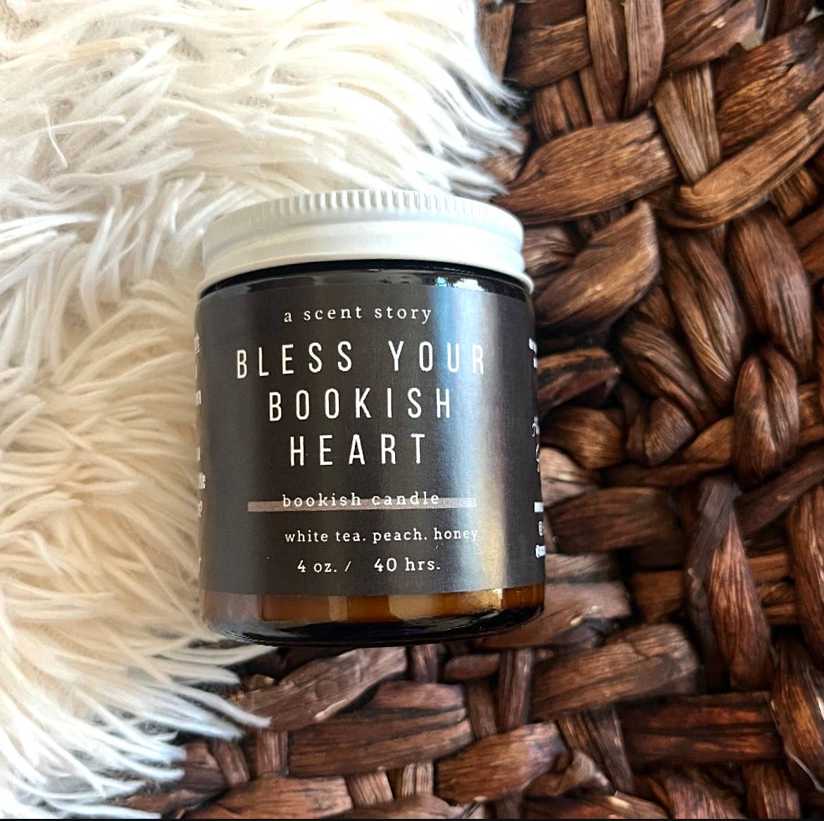 A Scent Story Candle Co - Wholesale Jar/Filled Candle - Bless Your Bookish Heart -  Bookish Candle | Book Themed 4oz2