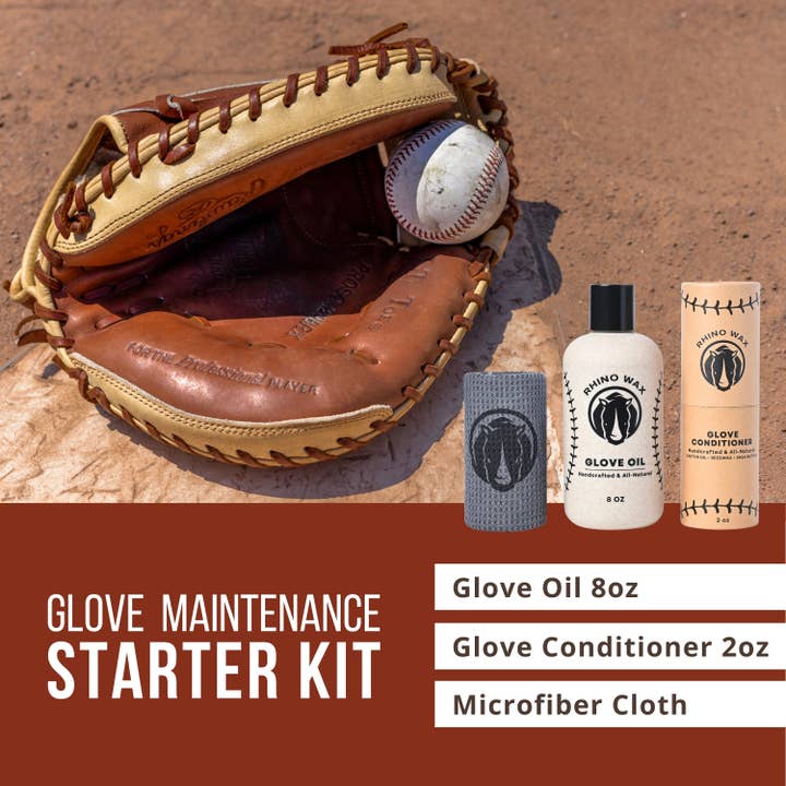 Rhino Wax - Wholesale Sporting Accessories - Baseball Glove Maintenance Starter Kit - 3 pieces