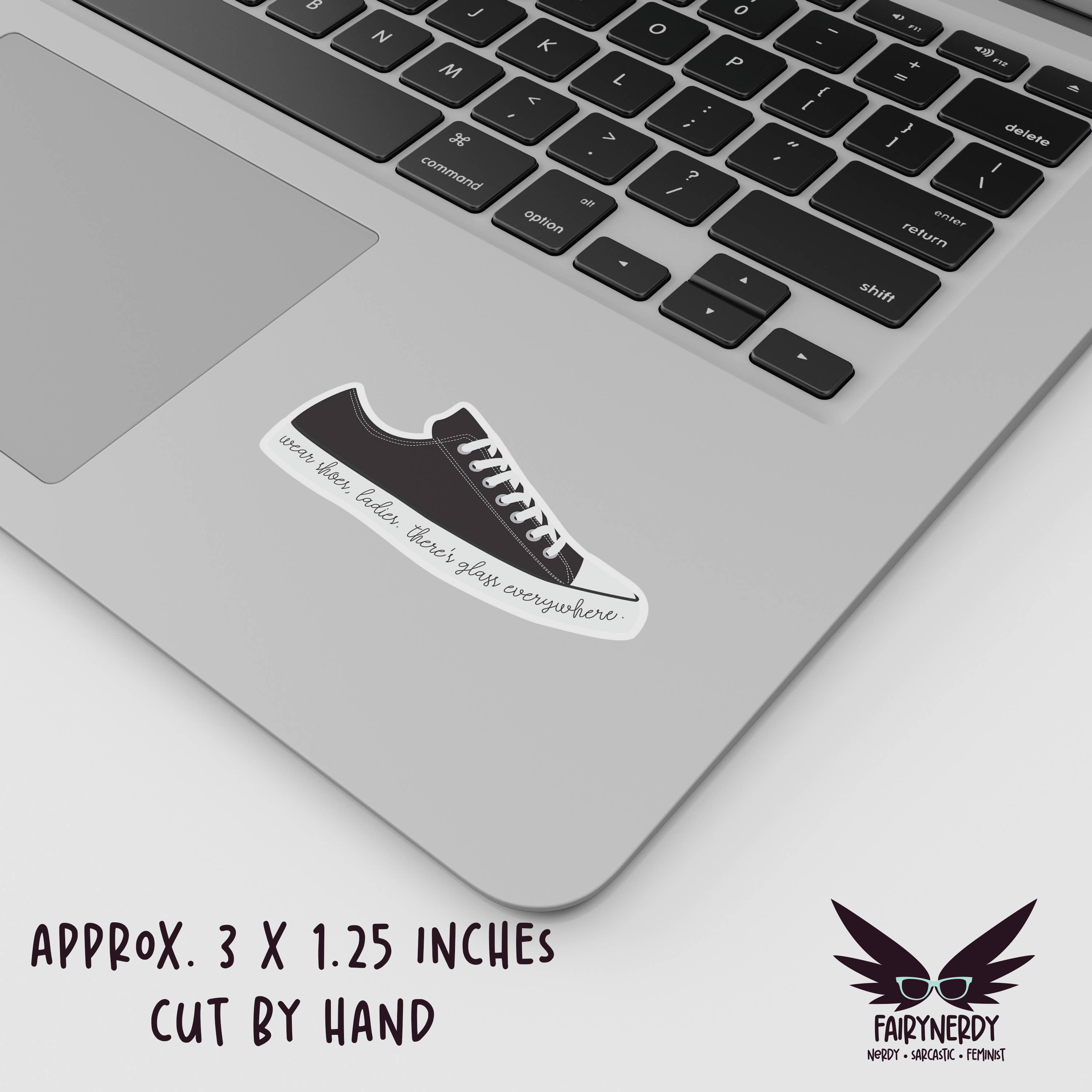 FairyNerdy - Wholesale Sticker - Political Feminism Glass Ceiling Converse Vinyl Sticker1