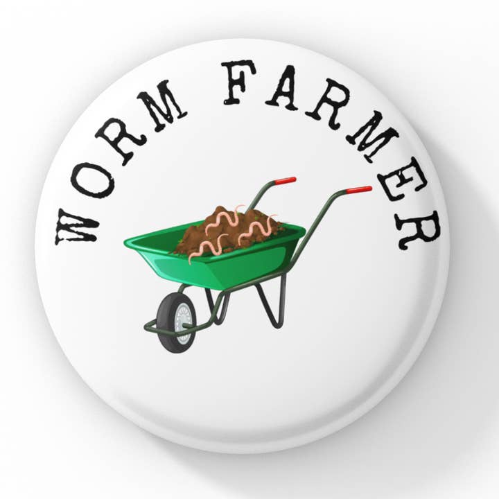 Bouton d'épingle pour vermiculture, porte-clés pour vermiculture, aimant en forme de ver pour la vente par NatureCuts