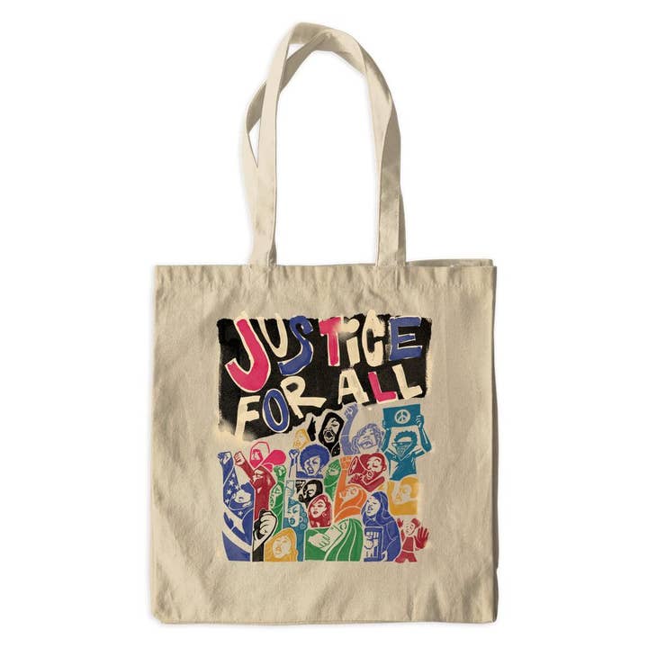 Justice for All Canvas Tote Bags for wholesale by Quincy Ray