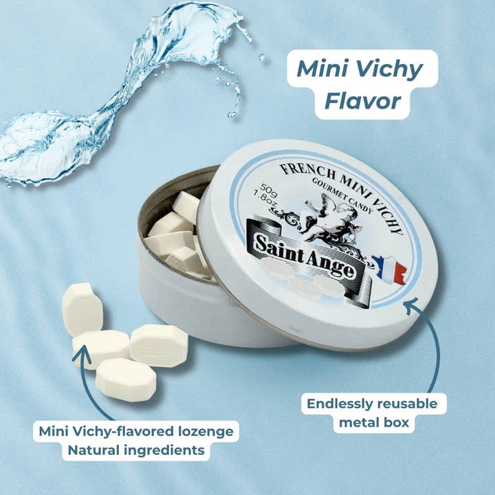 Bonbon USA France - Wholesale Hard Candy - Saint Ange Mini Bassin de Vichy - French Gourmet Candy Tin4