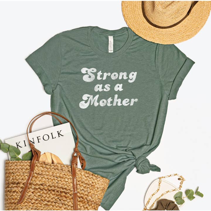 OAT COLLECTIVE - Wholesale Screen Printed T-Shirt - Women's - STRONG AS A MOTHER Graphic T-Shirt2