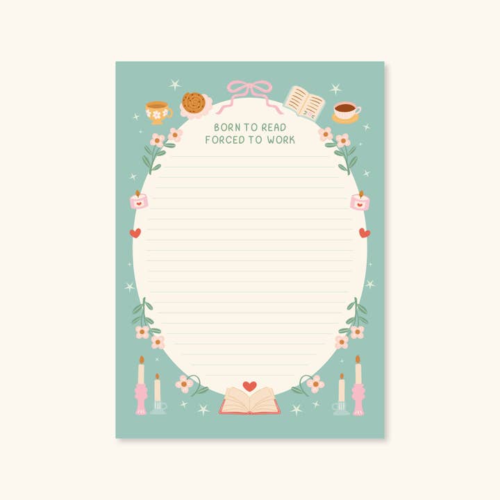 Born To Read Notepad – Literature Stationery Gifts for wholesale by Hopscotch Paper Co.