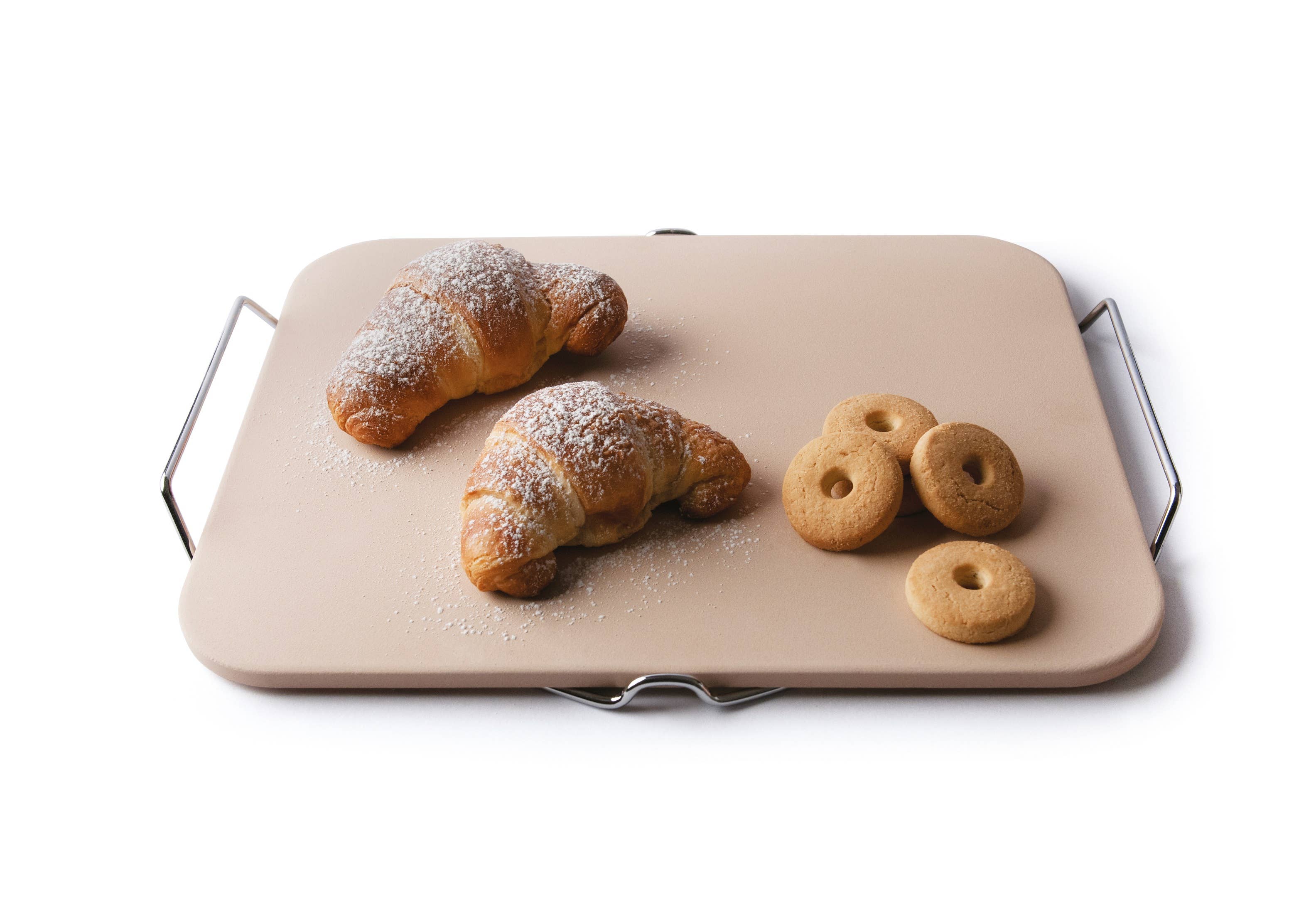 Cream Brown Baking Stone 30.5X38Cm W/Pizza for wholesale on Faire2