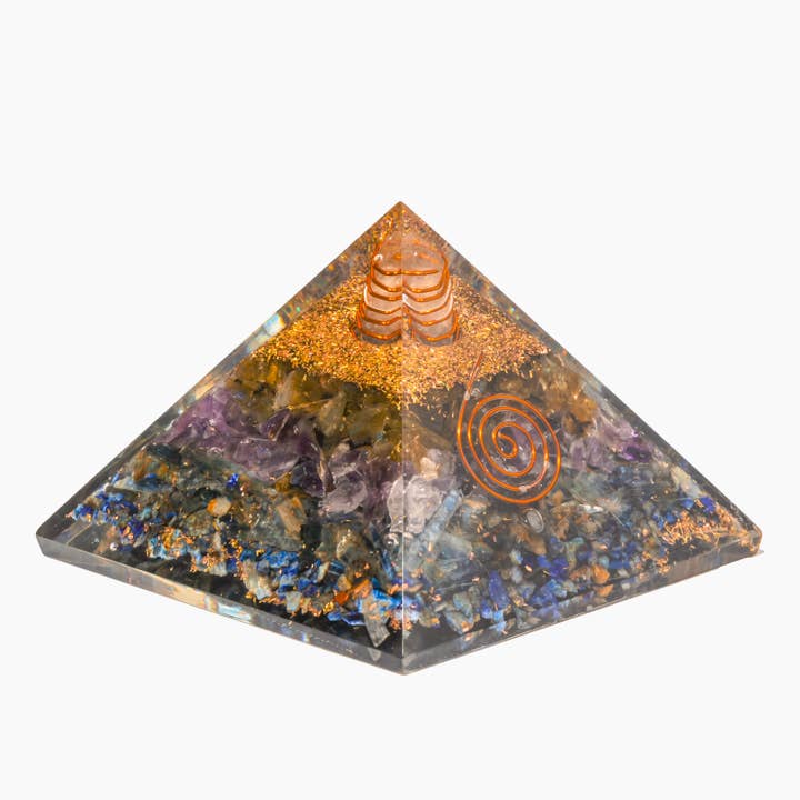 Azenway - Wholesale Spiritual Stone/Crystal - Spirituality XL 85MM Orgone Energy Generator Pyramid