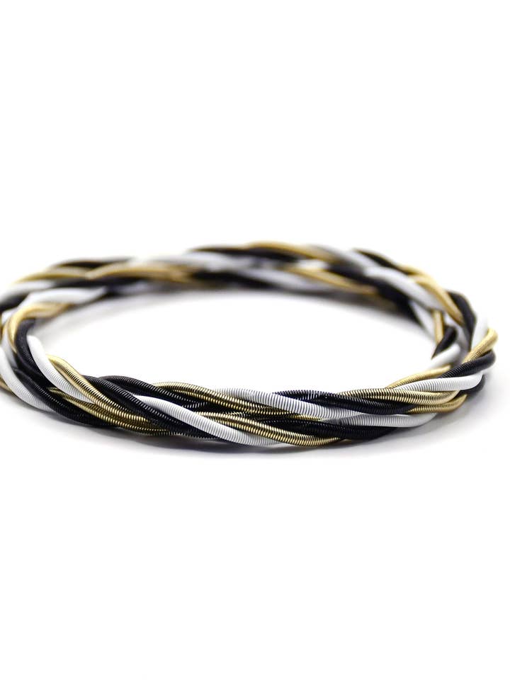L63H-BR 3 Strand Unbound Bronze, Bright White, And Black Twi for wholesale by Sea Lily
