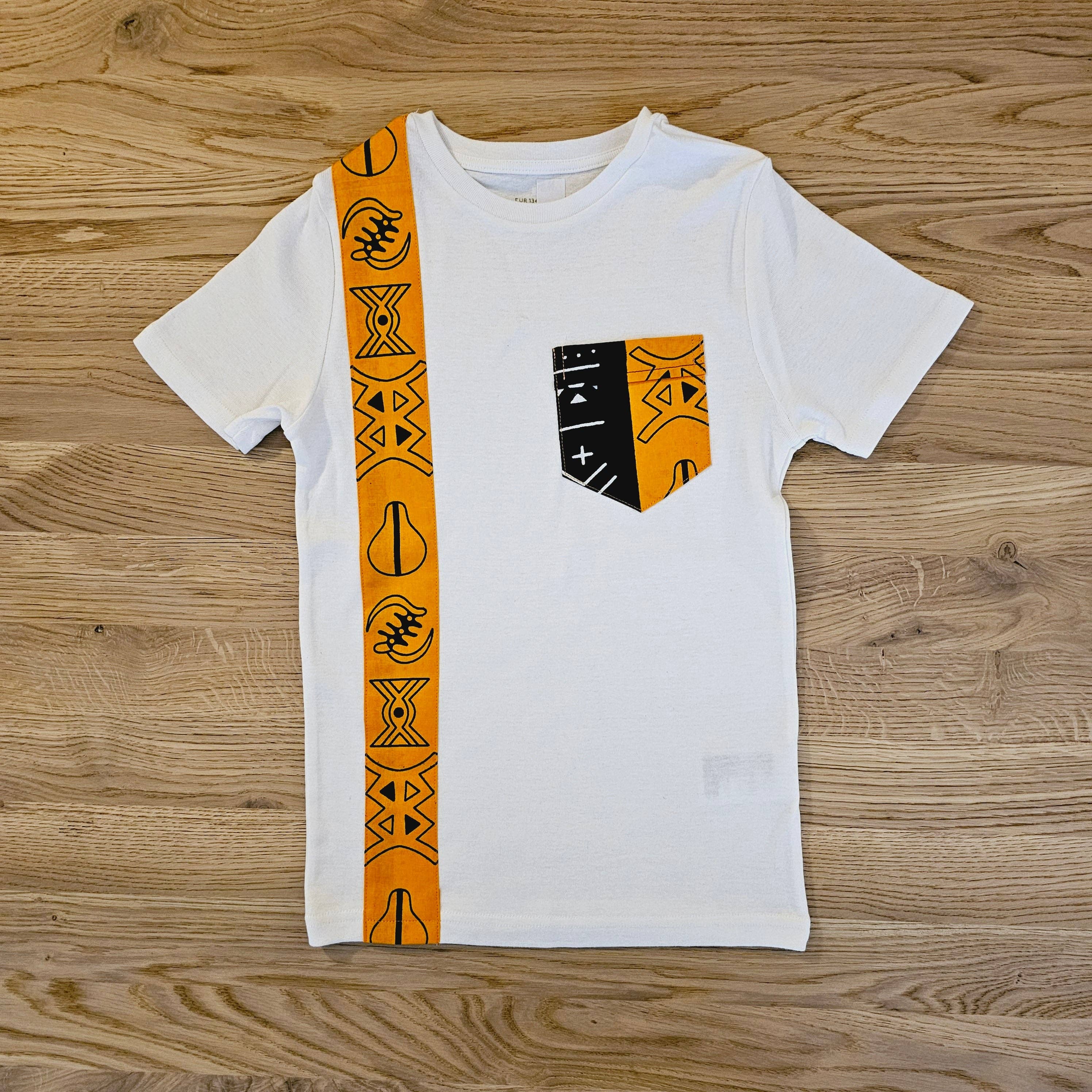 Mashona Collections - Wholesale T-Shirt - Kids - Kids T-shirt with African Ankara Print Detail | 100% cotton0