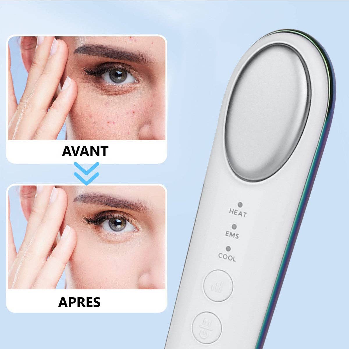 PALOMA BEAUTIES - Vente Appareil électrique pour soins de la peau - MASSEUR OCULAIRE A PRESSION CHAUDE ET FROIDE4