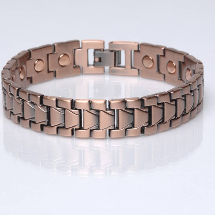 6188-J Magnetisk kobbertone Link armbånd 8,5“ for engroshandel hos Shelley Enterprises Inc.