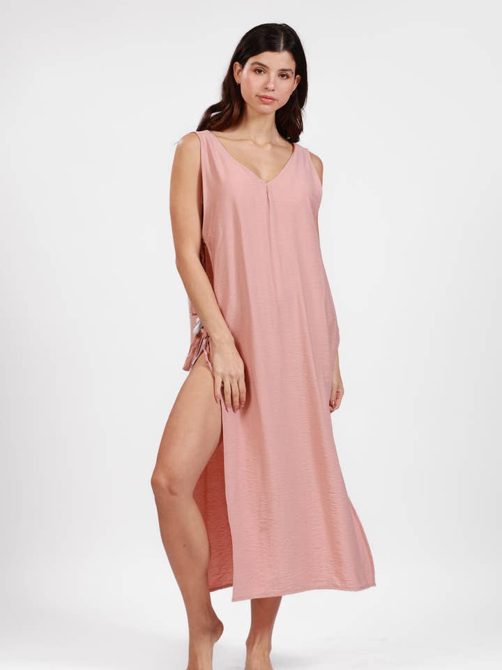 ST.BARTH ROSE IGUAZU SIDE BINDINGER DÆKJOL LANG KJOLE for engroshandel hos Salty Weekend