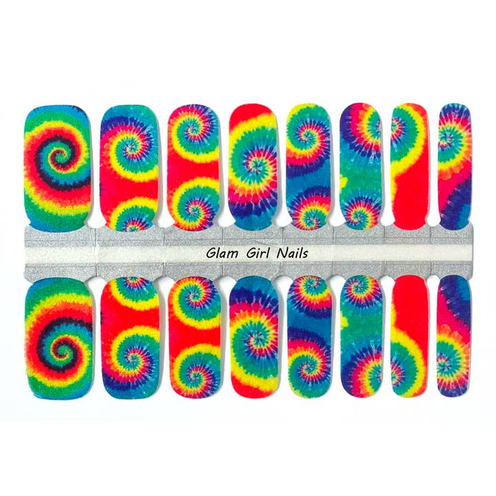 Tie Farve Nail Wraps for engroshandel hos Glam Girl Nails