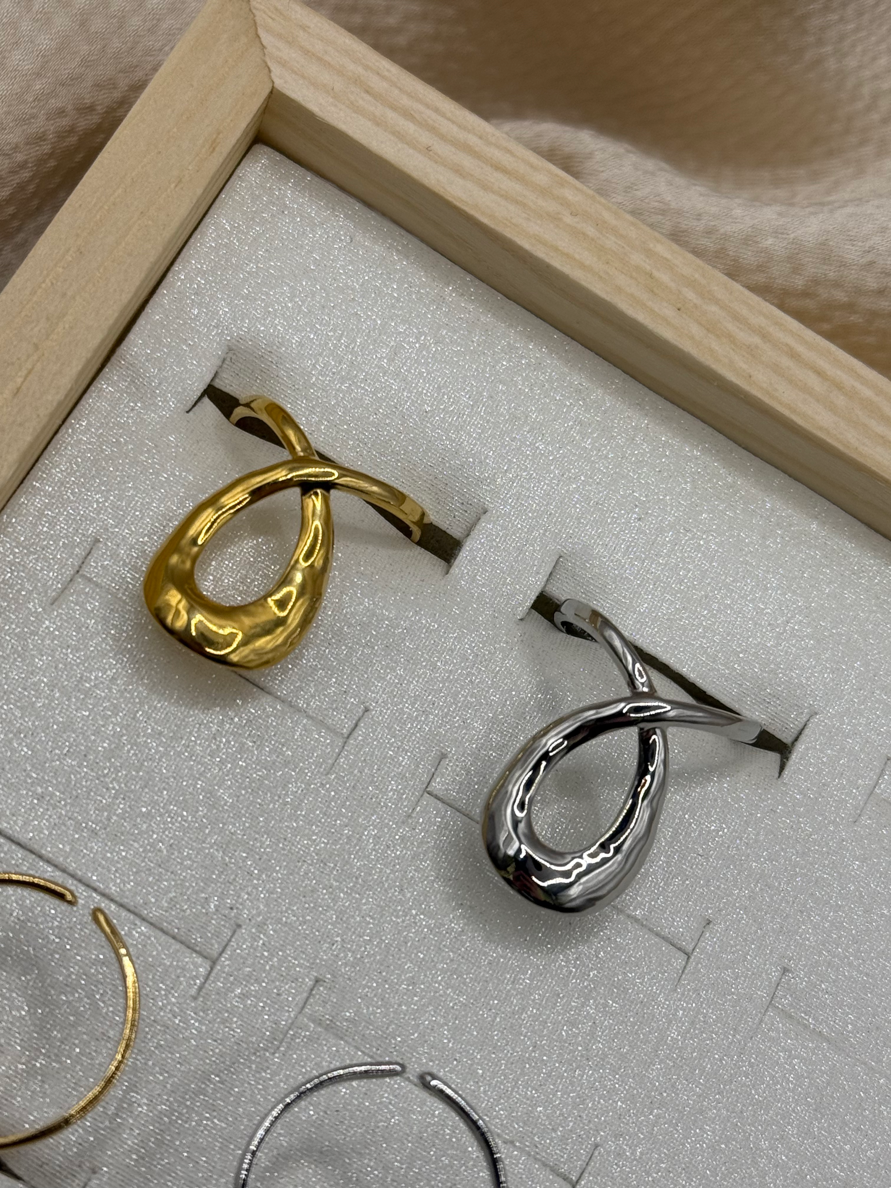 YOLA - Vente Anneau/bague à empiler - Tenez l'anneau en acier inoxydable0