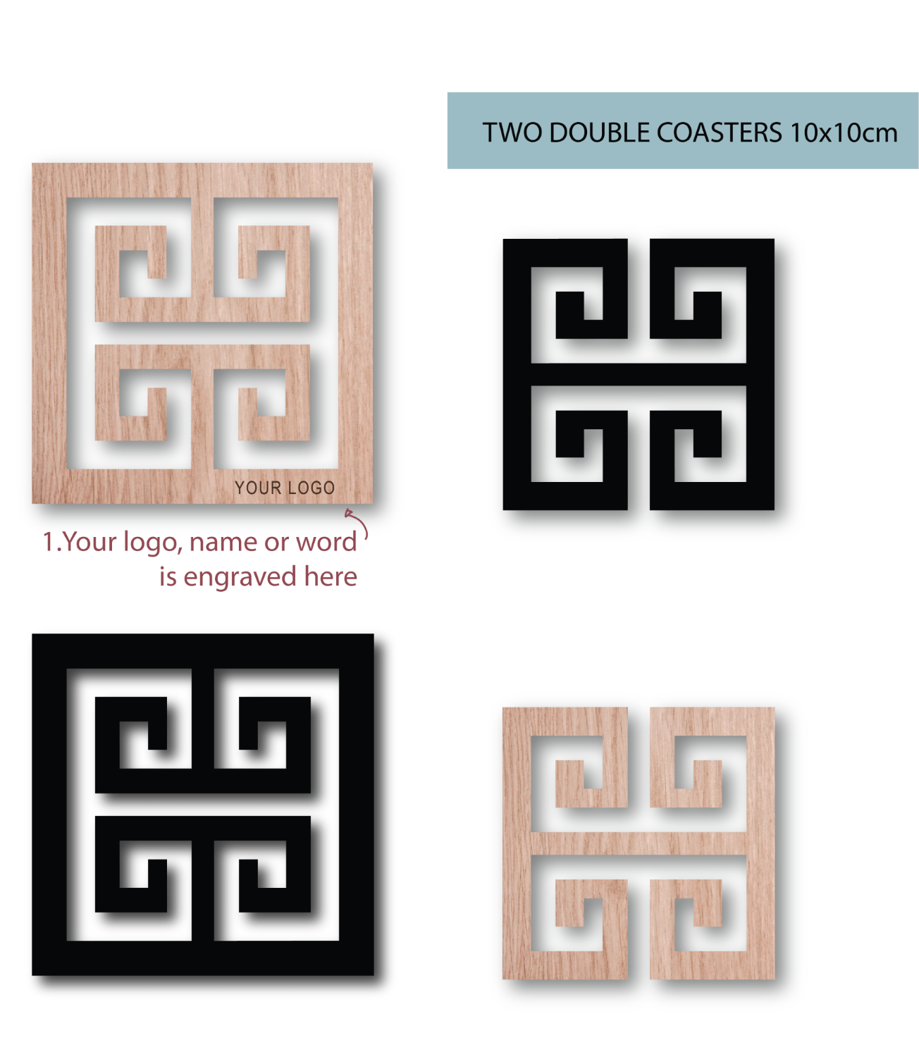 memoteasers - Wholesale Coasters - Two Double Coasters2