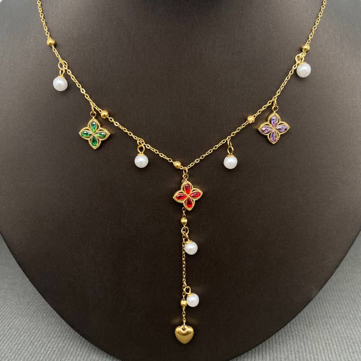 18K Gold Plated Stainless Steel Y-neck Necklace - FGS and other Purchase Wholesale macro mike. Free Returns & Net 60 Terms on Faire trending on Faire.