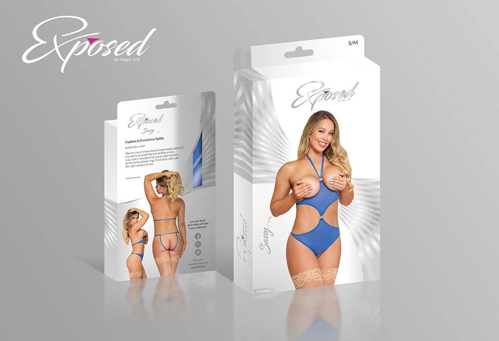 Lingerie Mart - Vente Body de lingerie – femme - Peluche Magic Silk sans bonnets et sans entrejambe M258Q12