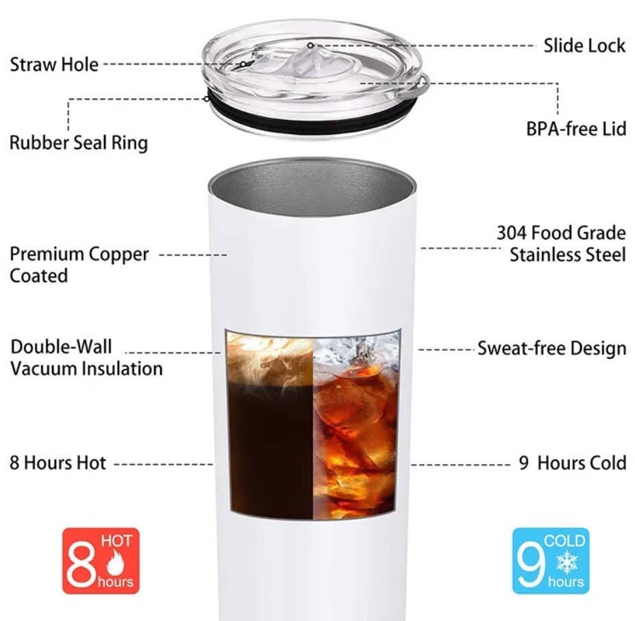 Handmadeohio - Wholesale Insulated mug/tumbler - Bee Kind Black 20oz Tumbler1