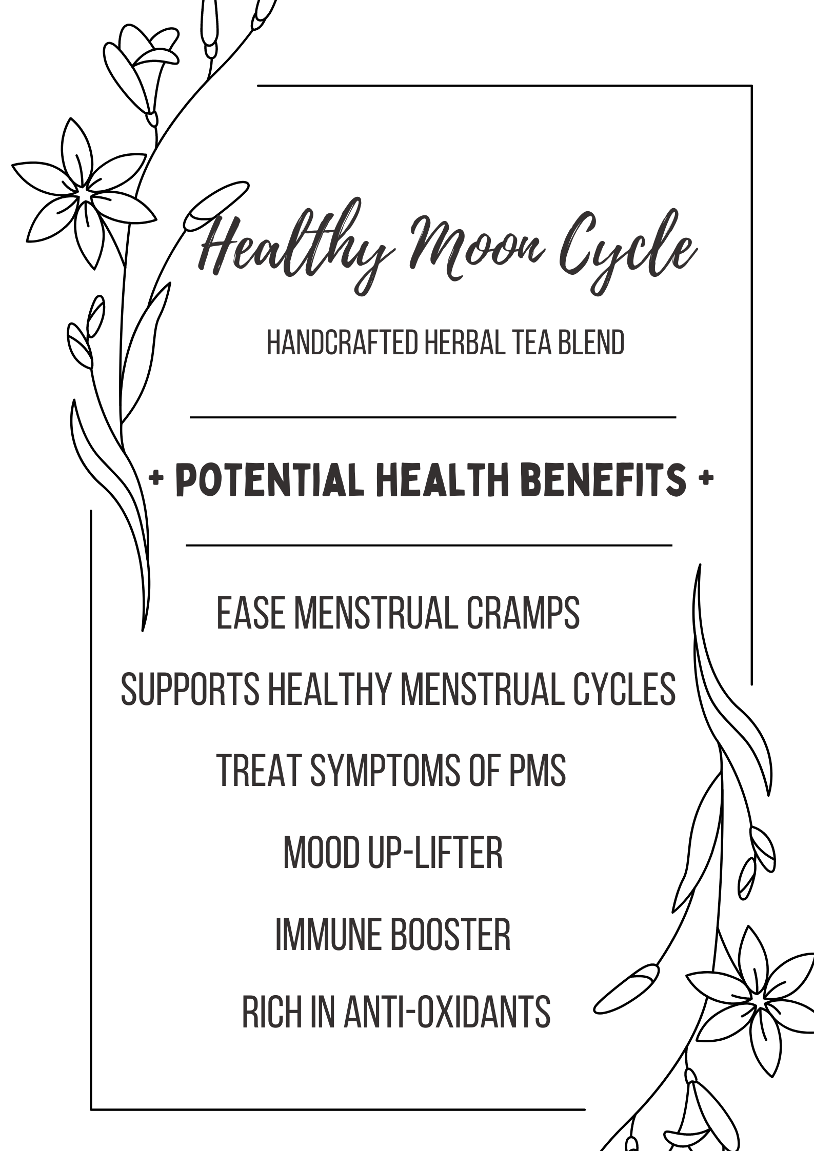 Loveyenergy & Blessings - Wholesale Loose Tea - HEALTHY MOON CYCLE Handcrafted Loose Herb Tea2