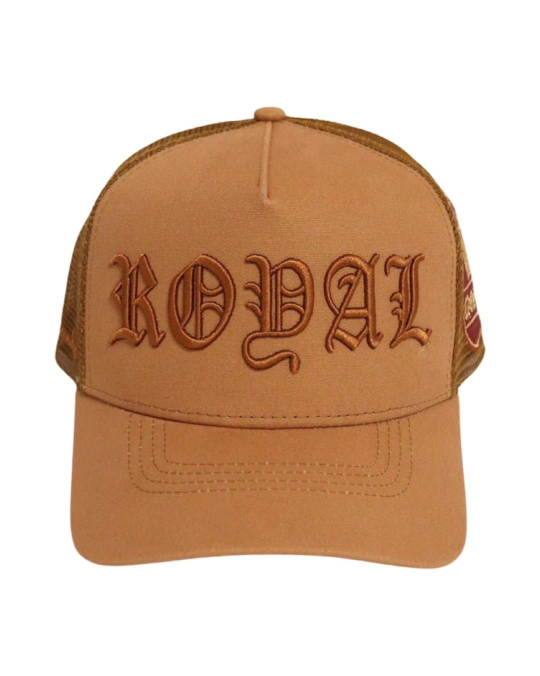 Solbrun „Royal“ Crown Truckerhat - Tan for engroshandel på Faire0